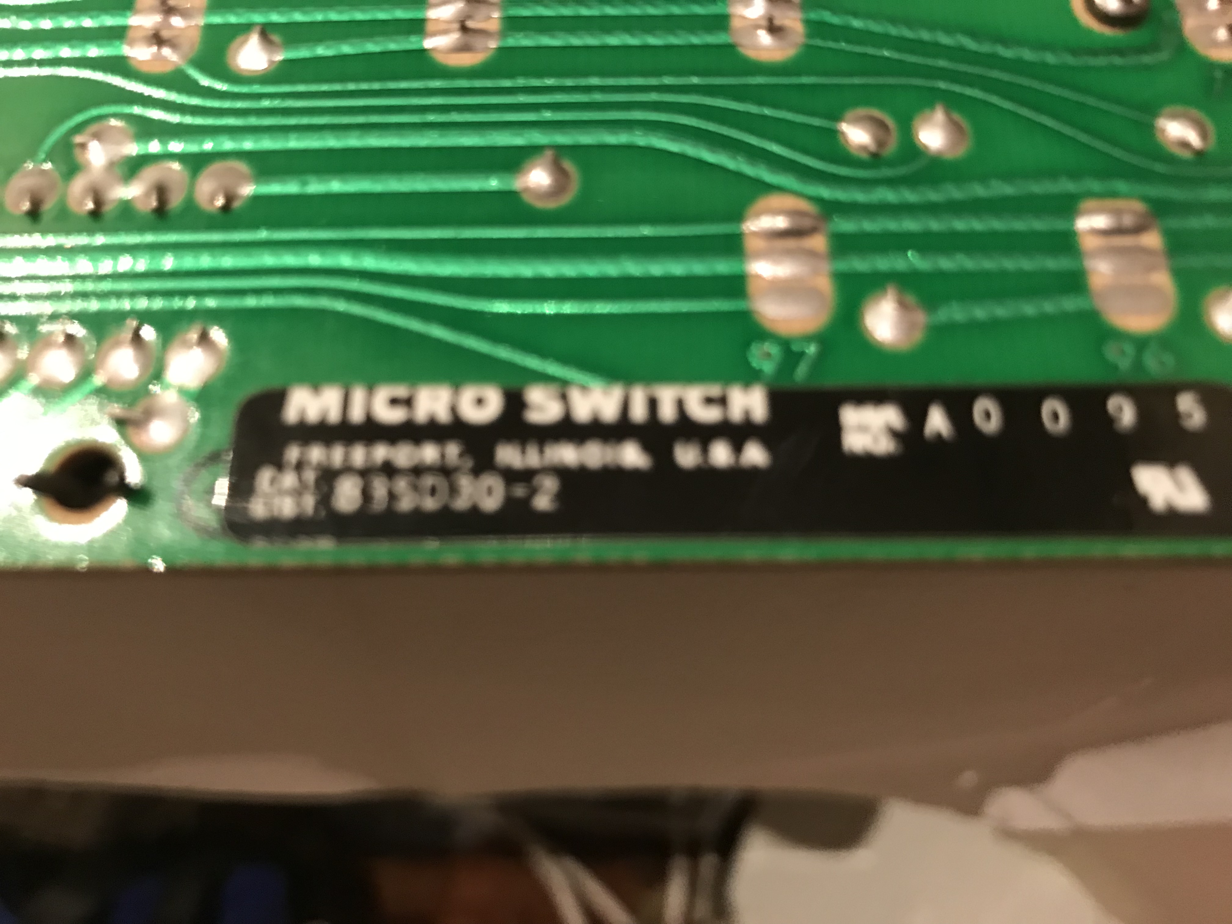 Keyboard part numbers / date coded