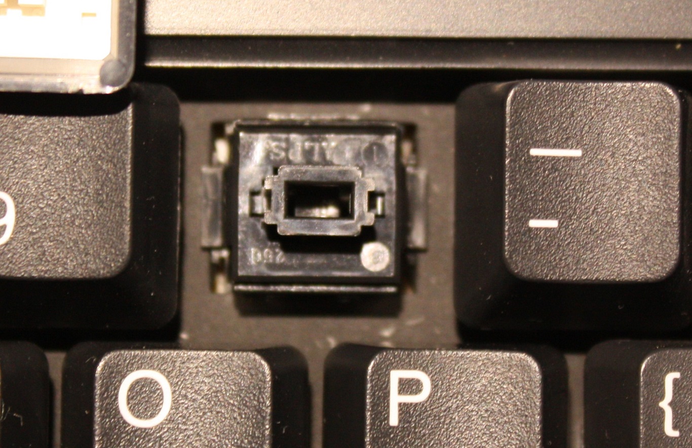 NeXT Non-ADB - ABP Alps key switch markings.  As pictured,  bottom right - "8",  bottom left "25Q", top right - "1", top left - blank.   Top center - "ALPS" written in letters.