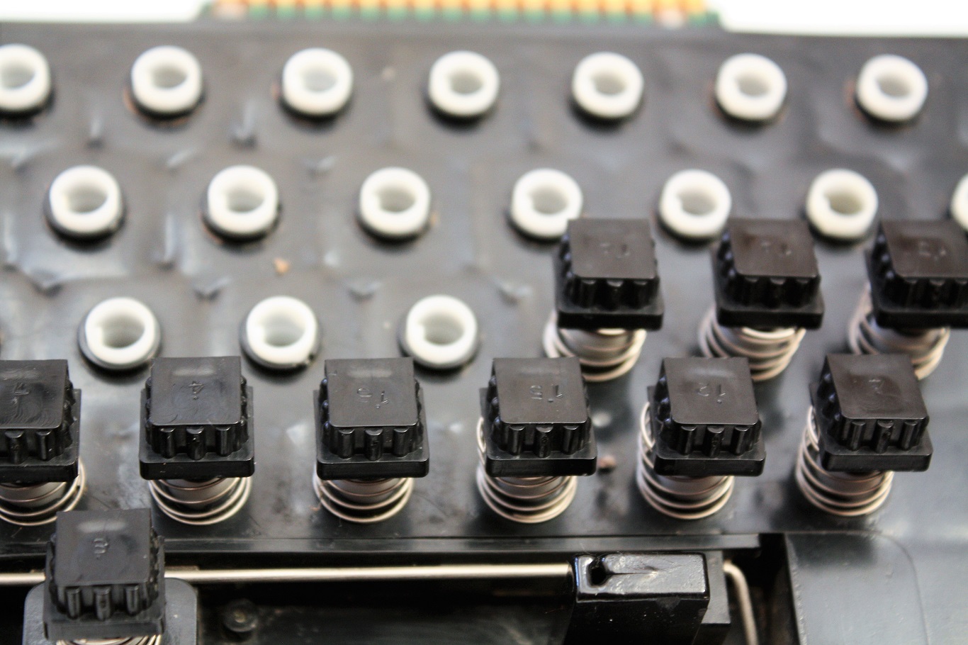 Commodore PET 4016 - key switches in place